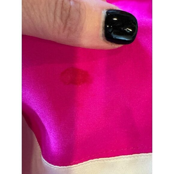 Jay Godfrey Hot Pink Silk Ruched Gathered Sides Mini Skirt Size 4‎ - Picture 8 of 8